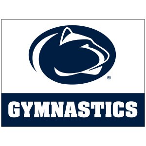 removable sticker with Penn State Athletic Logo above Gymnastics